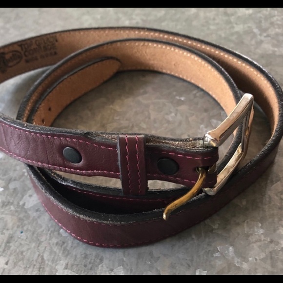 NWOT Brown Cowhide Justin Leather Belt SZ 36 - Picture 2 of 3